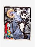 The Nightmare Before Christmas Jack & Sally Stained Glass Sherpa Throw Blanket, , hi-res