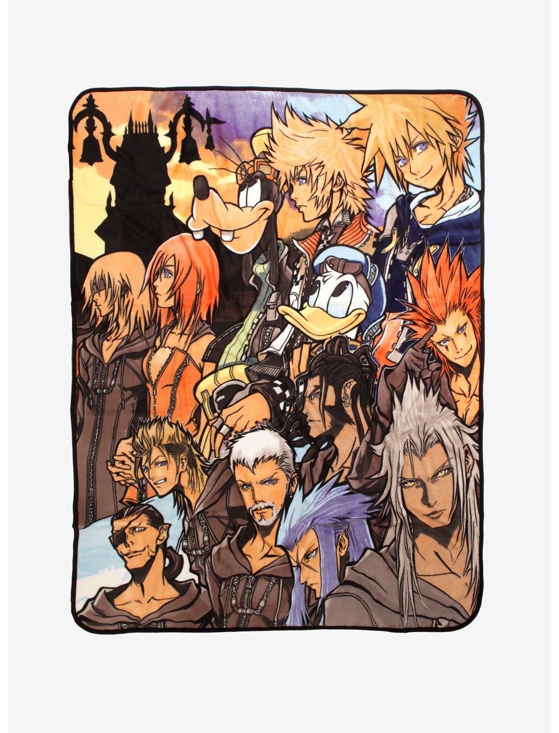 Disney Kingdom Hearts Characters Throw Blanket, , hi-res