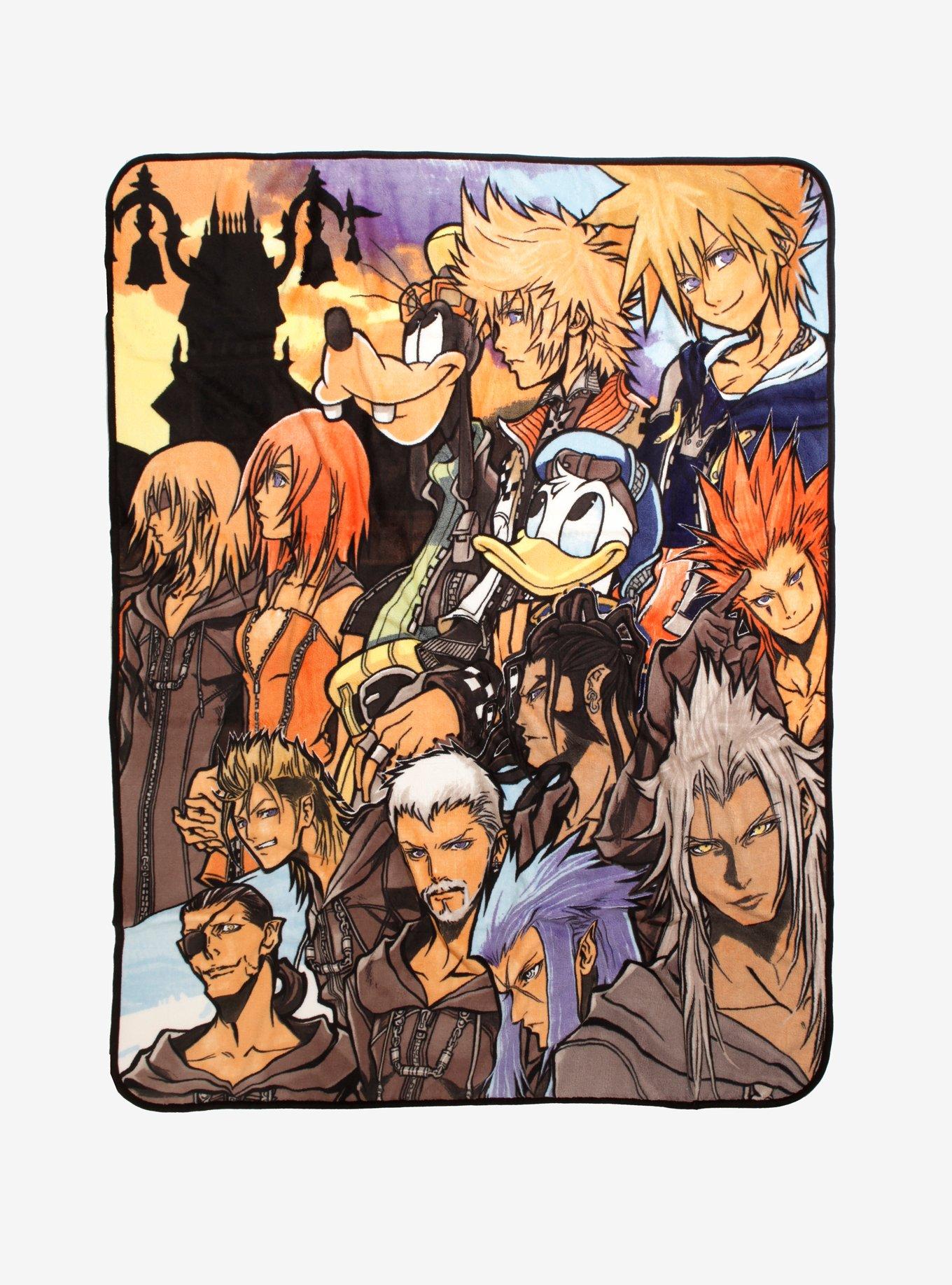 Disney Kingdom Hearts Characters Throw Blanket, , hi-res