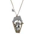 The Nightmare Before Christmas Mixed Metal Coffin Necklace, , hi-res