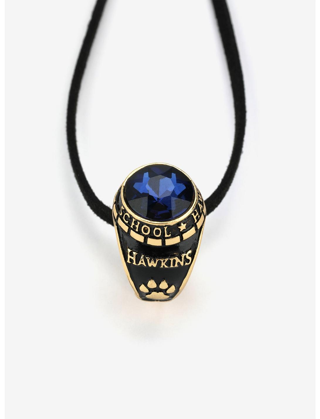 Stranger Things Hawkins Class Ring Cord Necklace, , hi-res