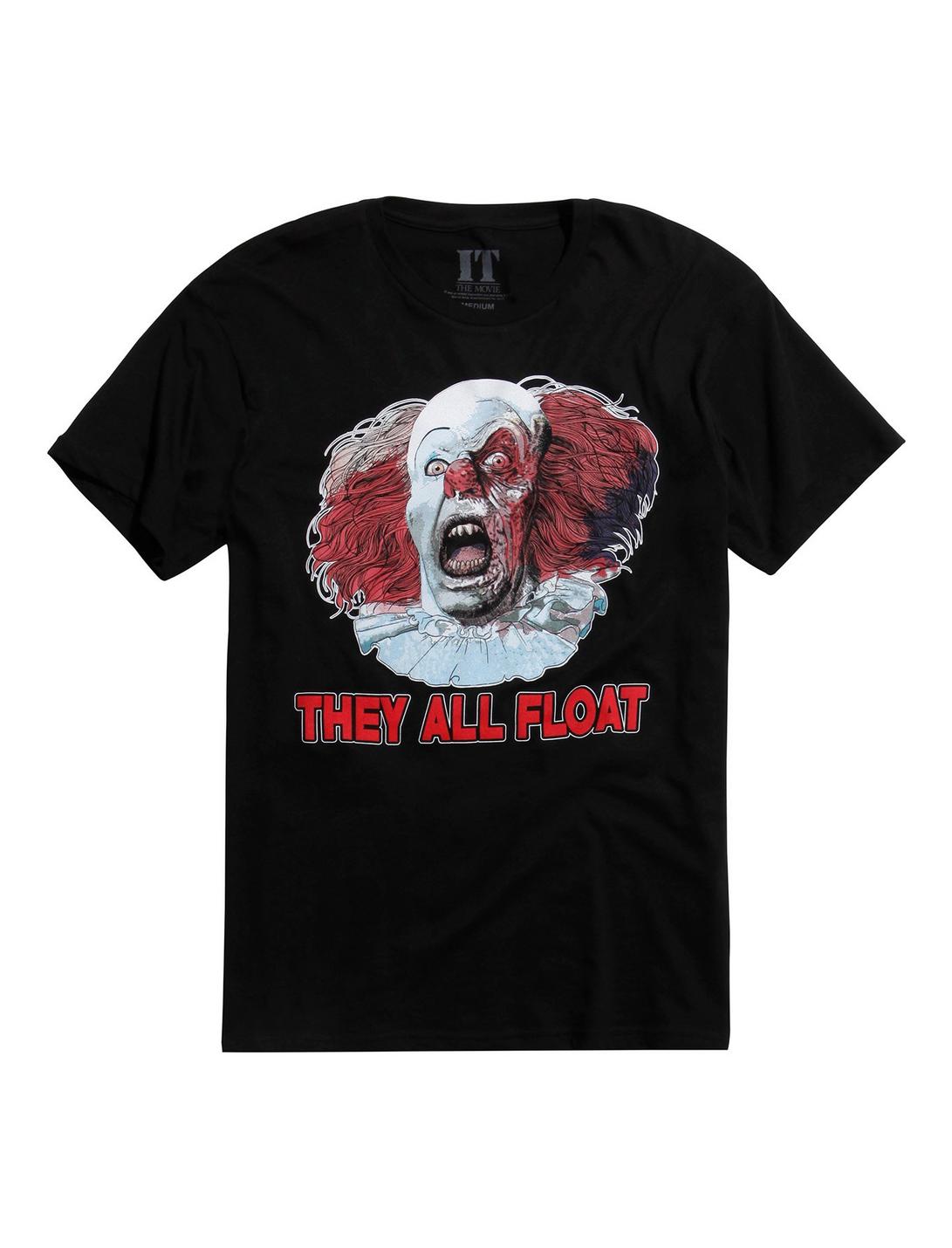 IT Pennywise They All Float T-Shirt, BLACK, hi-res