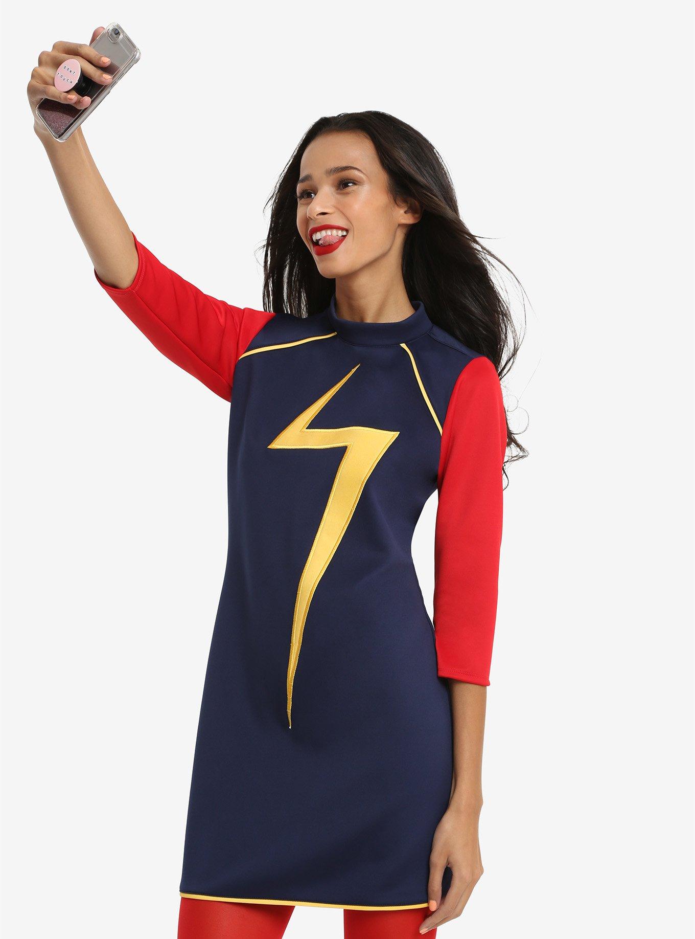 Marvel Ms. Marvel Dress, BLUE, hi-res