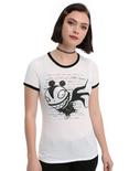 The Nightmare Before Christmas Scary Teddy Girls Ringer T-Shirt, WHITE, hi-res