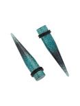 Acrylic Blue Black Ombre Glitter Taper 2 Pack, SILVER, hi-res