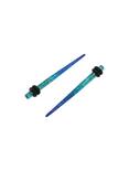 Acrylic Teal Blue Ombre Glitter Taper 2 Pack, MULTI, hi-res