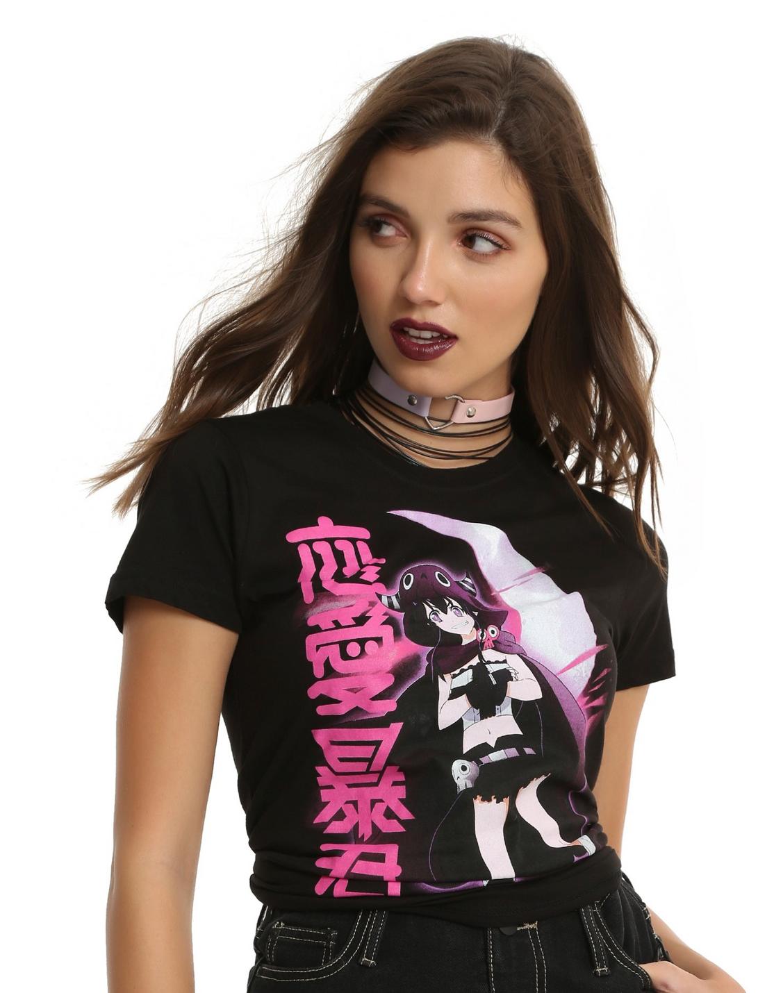 Love Tyrant Guri Crescent Moon Girls T-Shirt, BLACK, hi-res