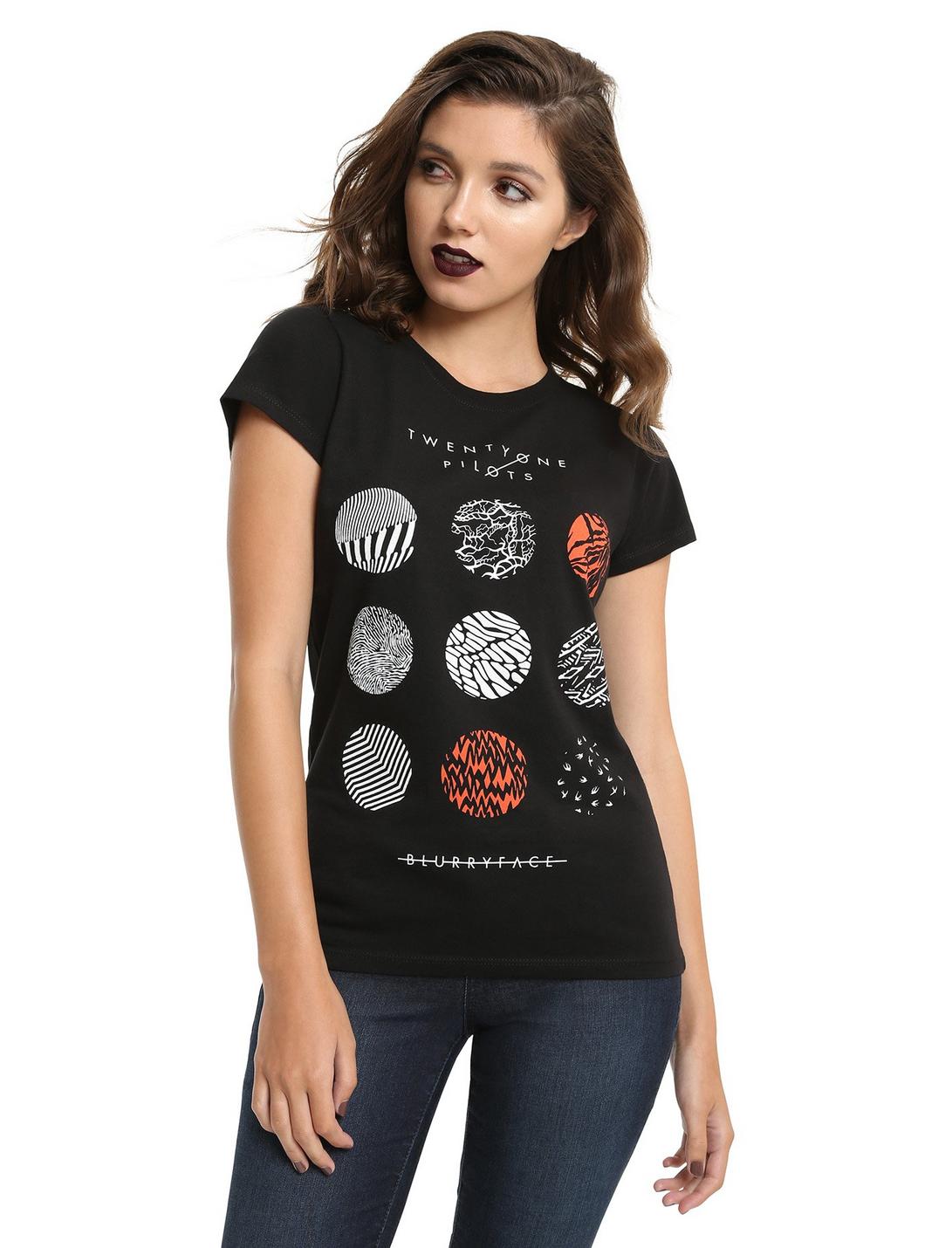 Twenty One Pilots Blurryface Girls T-Shirt, BLACK, hi-res