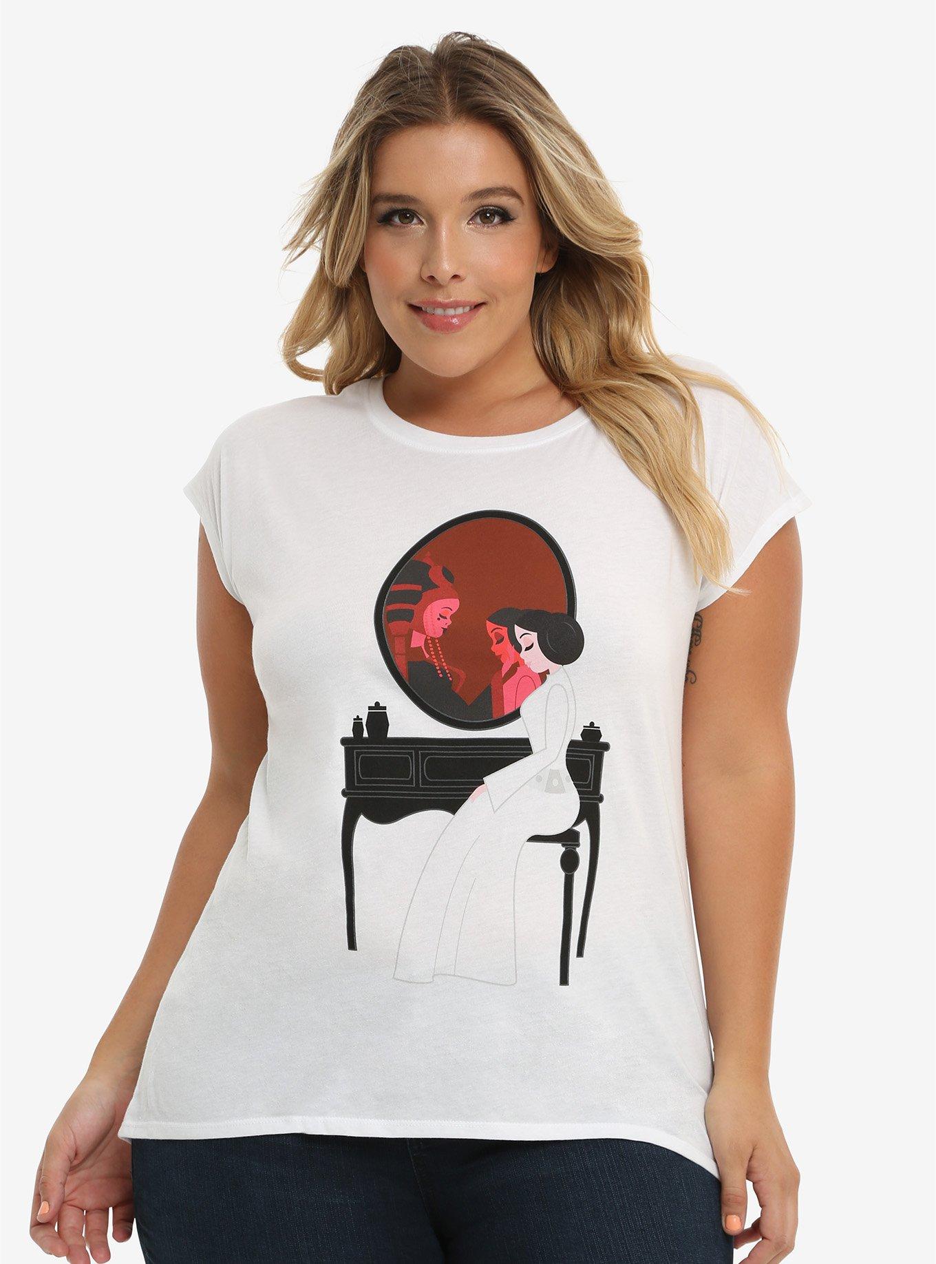 Star Wars Leia & Padmé Vanity T-Shirt Plus Size, WHITE, hi-res