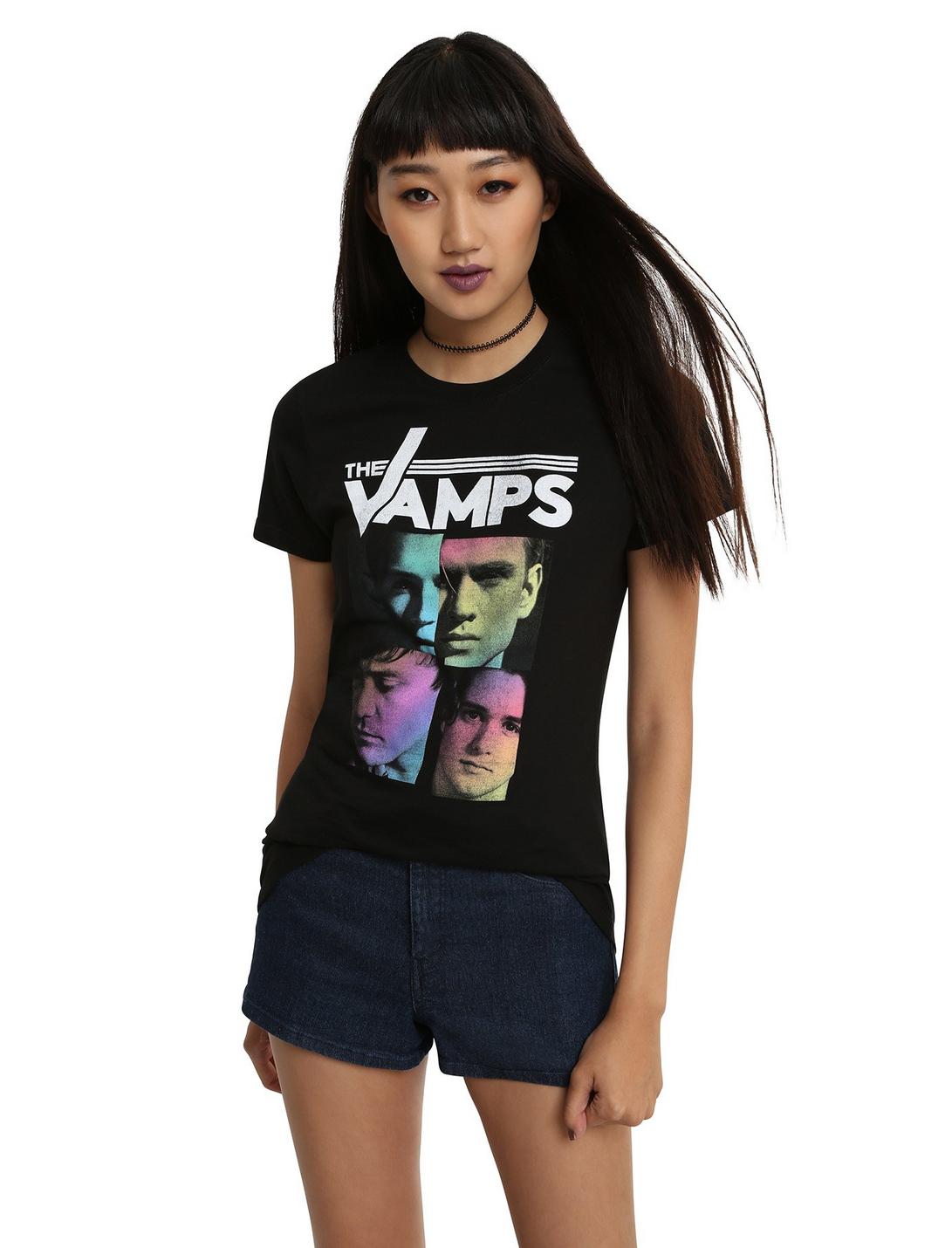 The Vamps Faces Girls T-Shirt, BLACK, hi-res