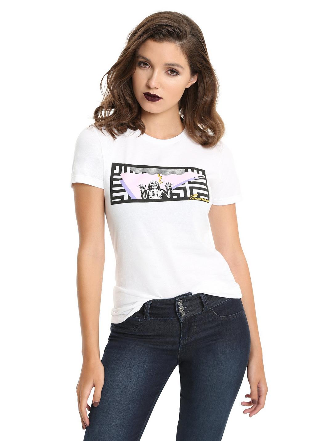 Paramore Hard Times Girls T-Shirt, WHITE, hi-res