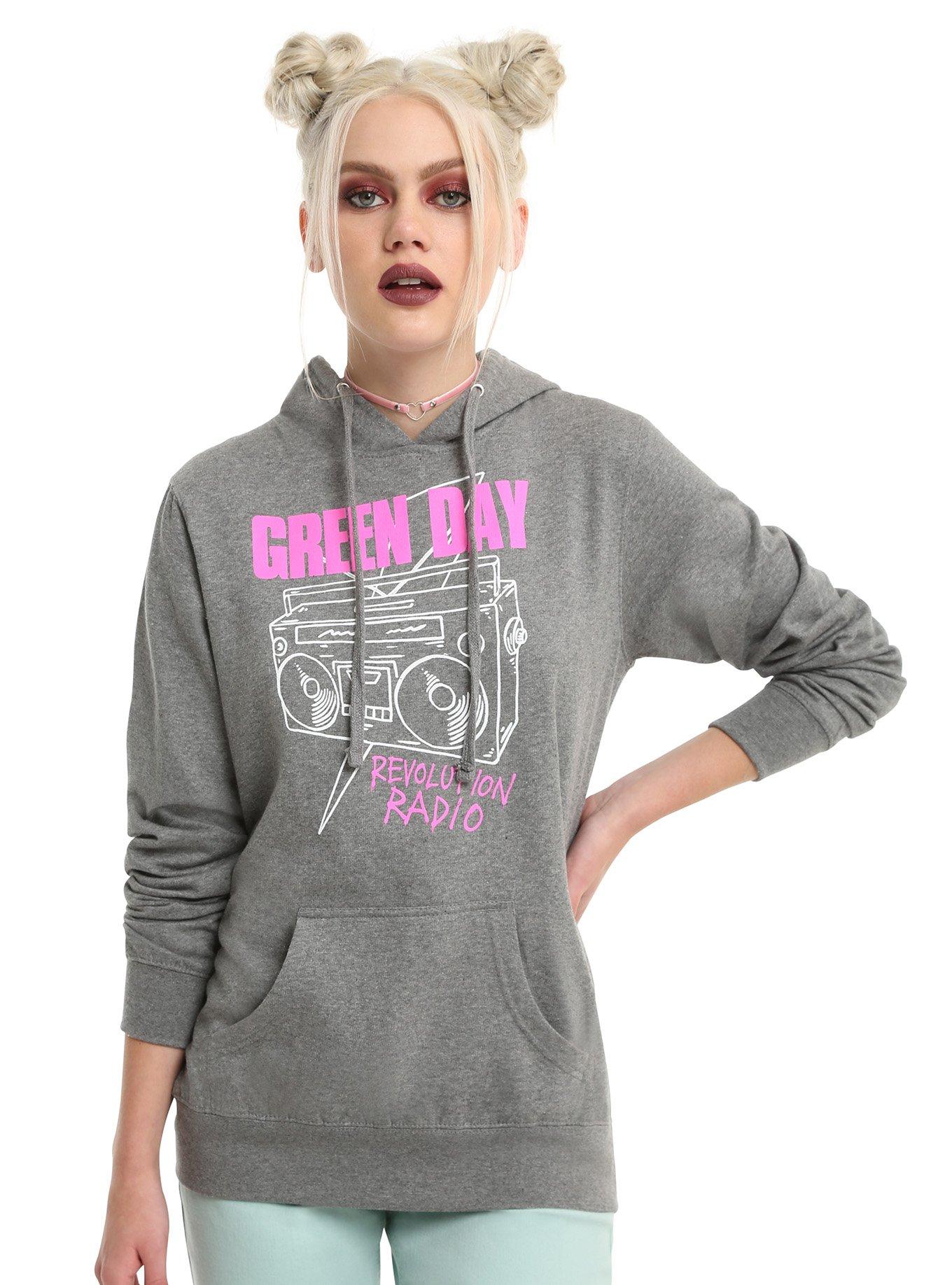 Green Day Revolution Radio Girls Hoodie, GREY, hi-res