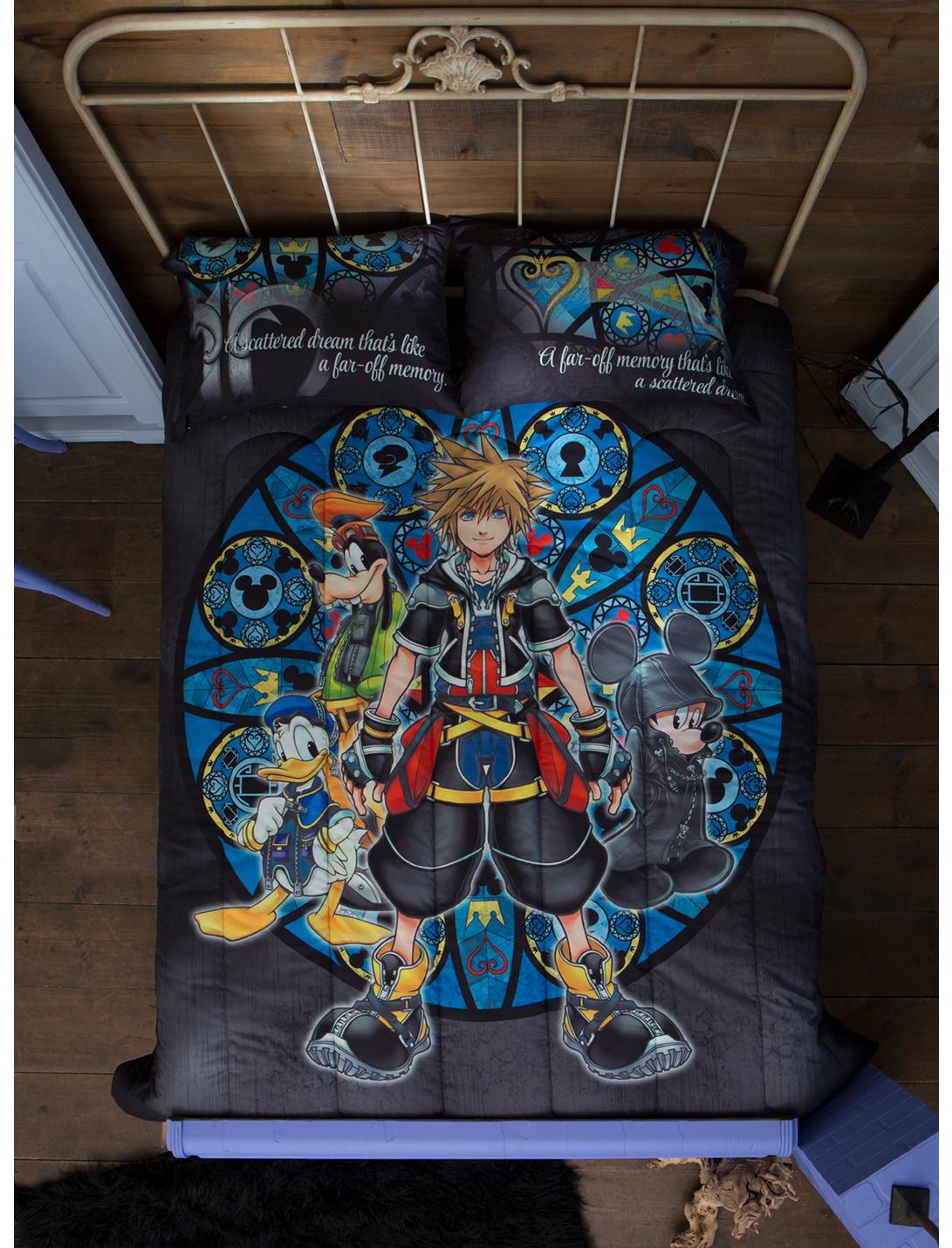 Disney Kingdom Hearts Stained Glass Full/Queen Comforter, , hi-res