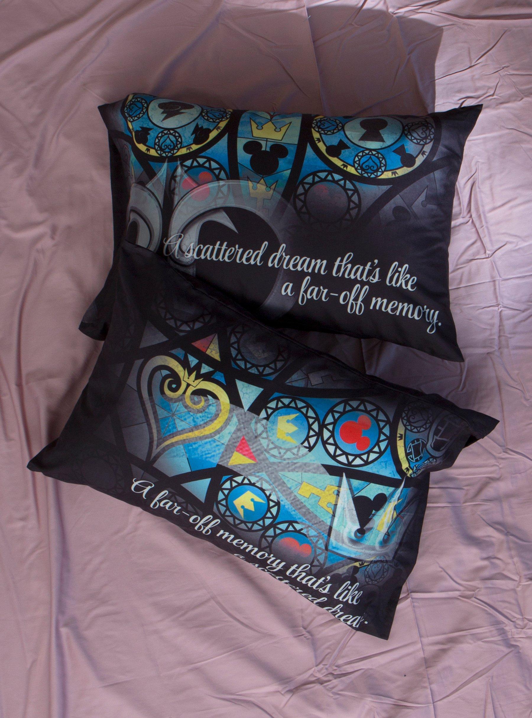 Disney Kingdom Hearts Stained Glass Pillowcase Set, , hi-res