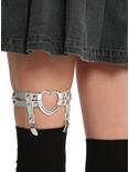 Iridescent Heart Leg Belt, , hi-res