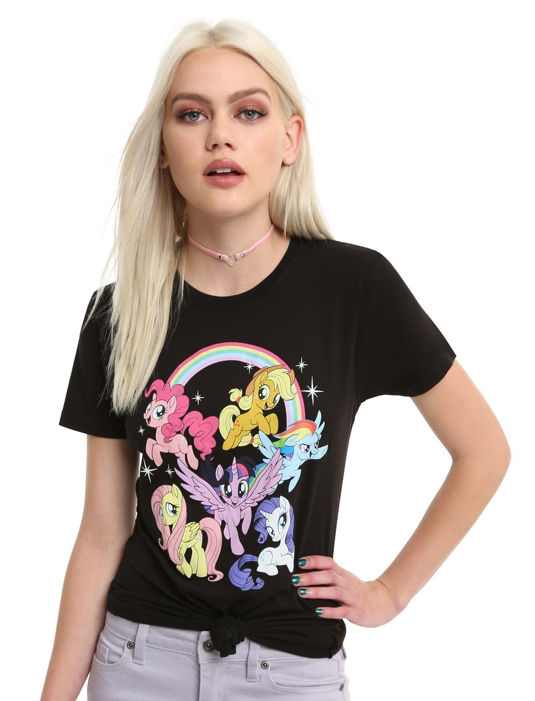My Little Pony Mane Six Girls T-Shirt, BLACK, hi-res