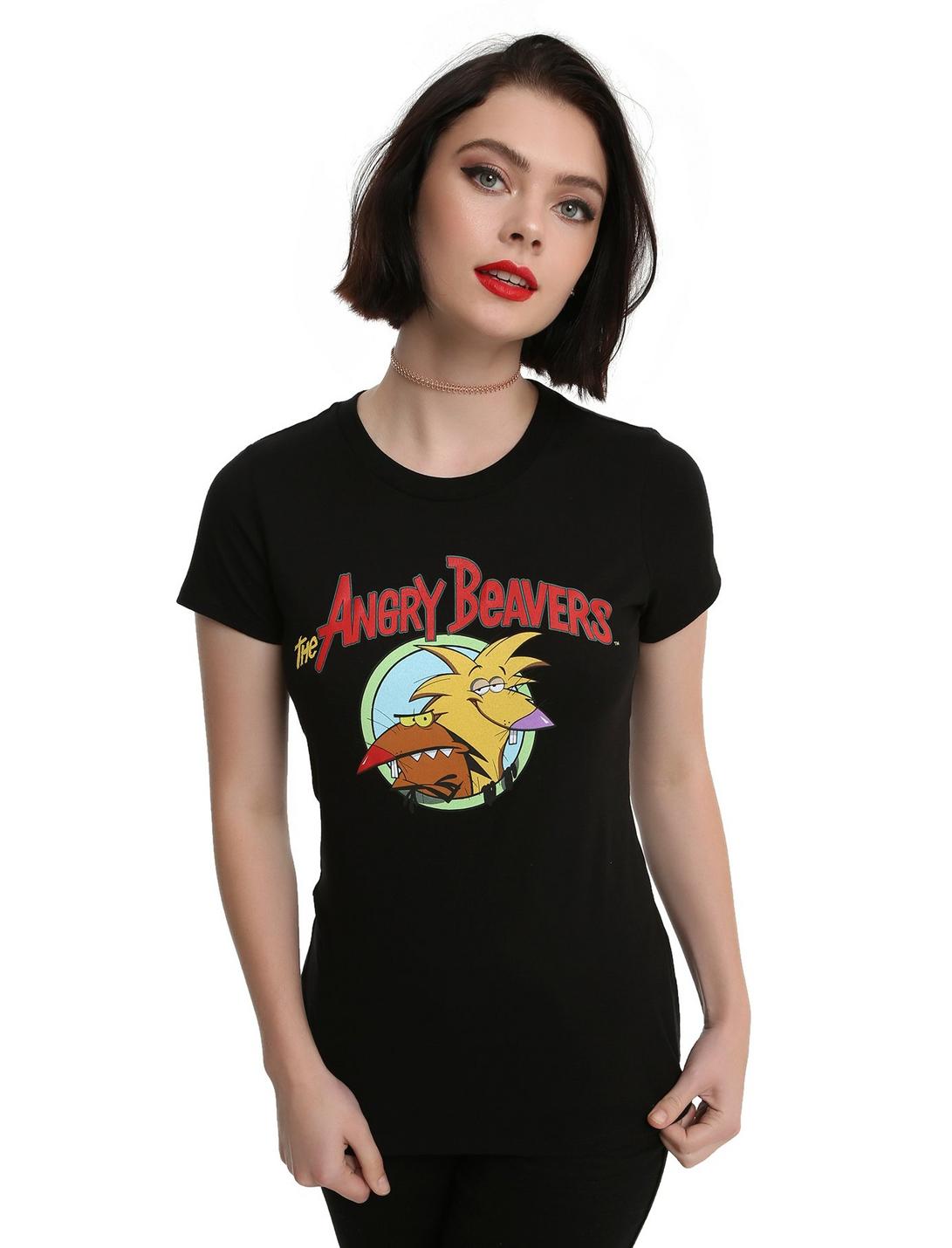 The Angry Beavers Logo Girls T-Shirt, BLACK, hi-res