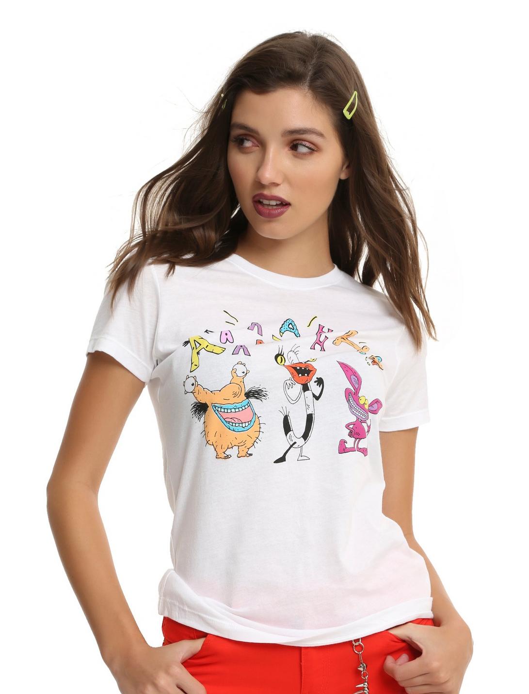 Aaahh!!! Real Monsters Aaahh!!! Girls T-Shirt, WHITE, hi-res