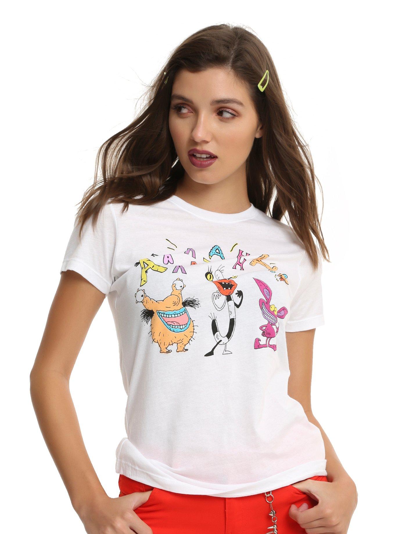 Aaahh!!! Real Monsters Aaahh!!! Girls T-Shirt, WHITE, hi-res