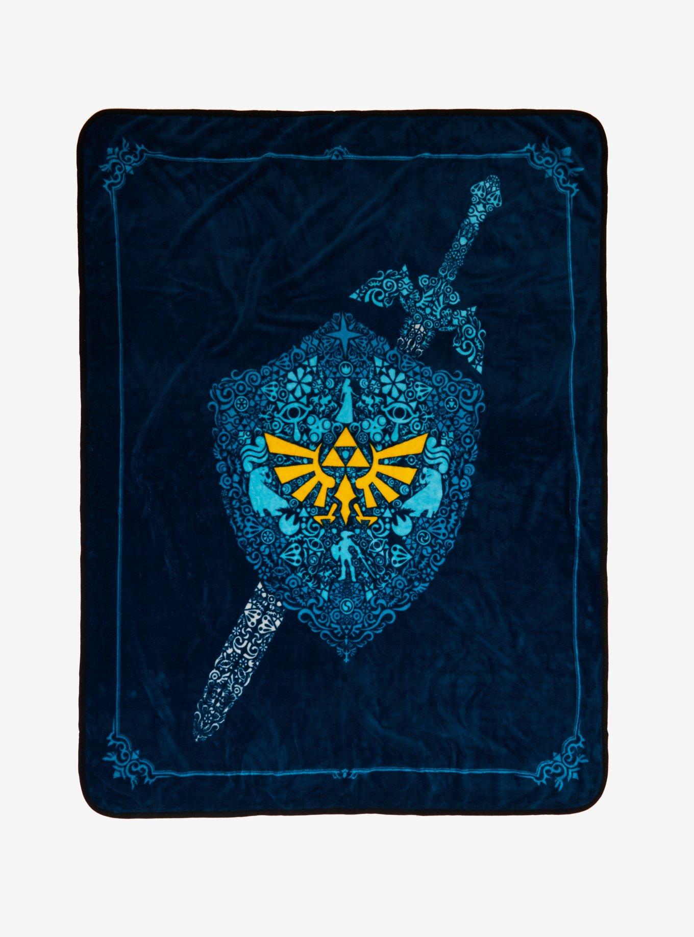 The Legend Of Zelda Shield & Sword Icons Throw Blanket, , hi-res