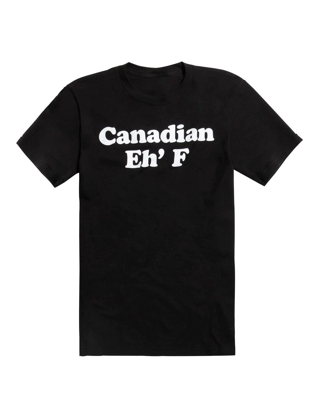 Canadian Eh' F T-Shirt, BLACK, hi-res