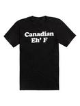 Canadian Eh' F T-Shirt, BLACK, hi-res