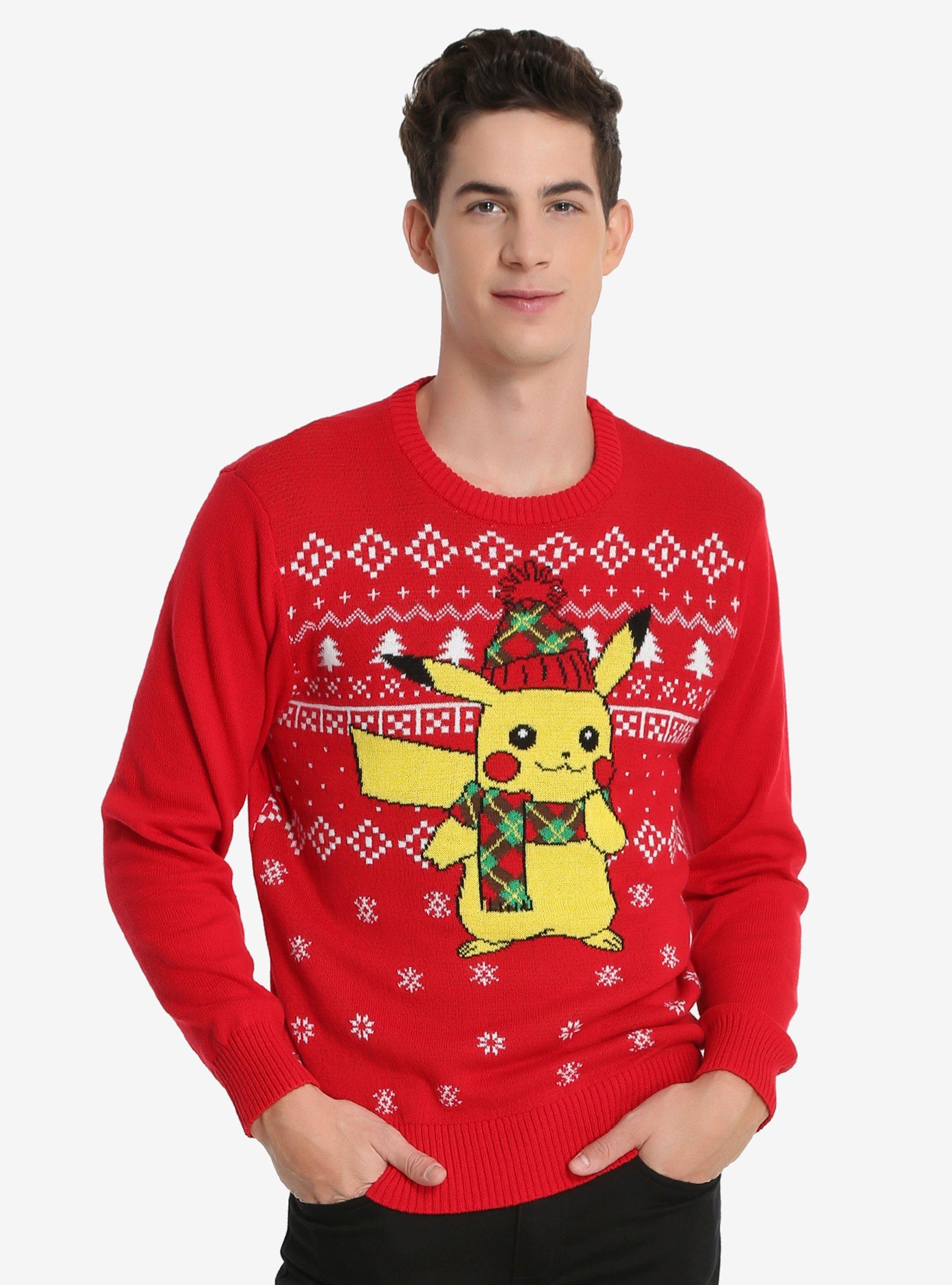 Pikachu christmas sweater hotsell