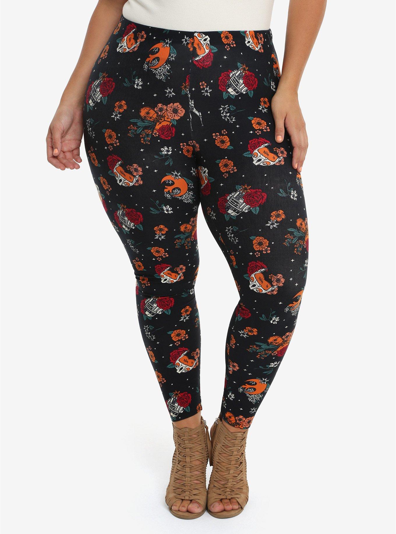 Star Wars Floral Rebel Leggings Plus Size, MULTI, hi-res