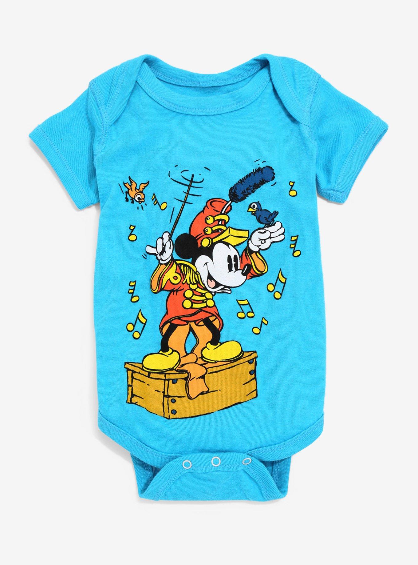 Disney Mickey Mouse Symphony Baby Bodysuit, BLUE, hi-res