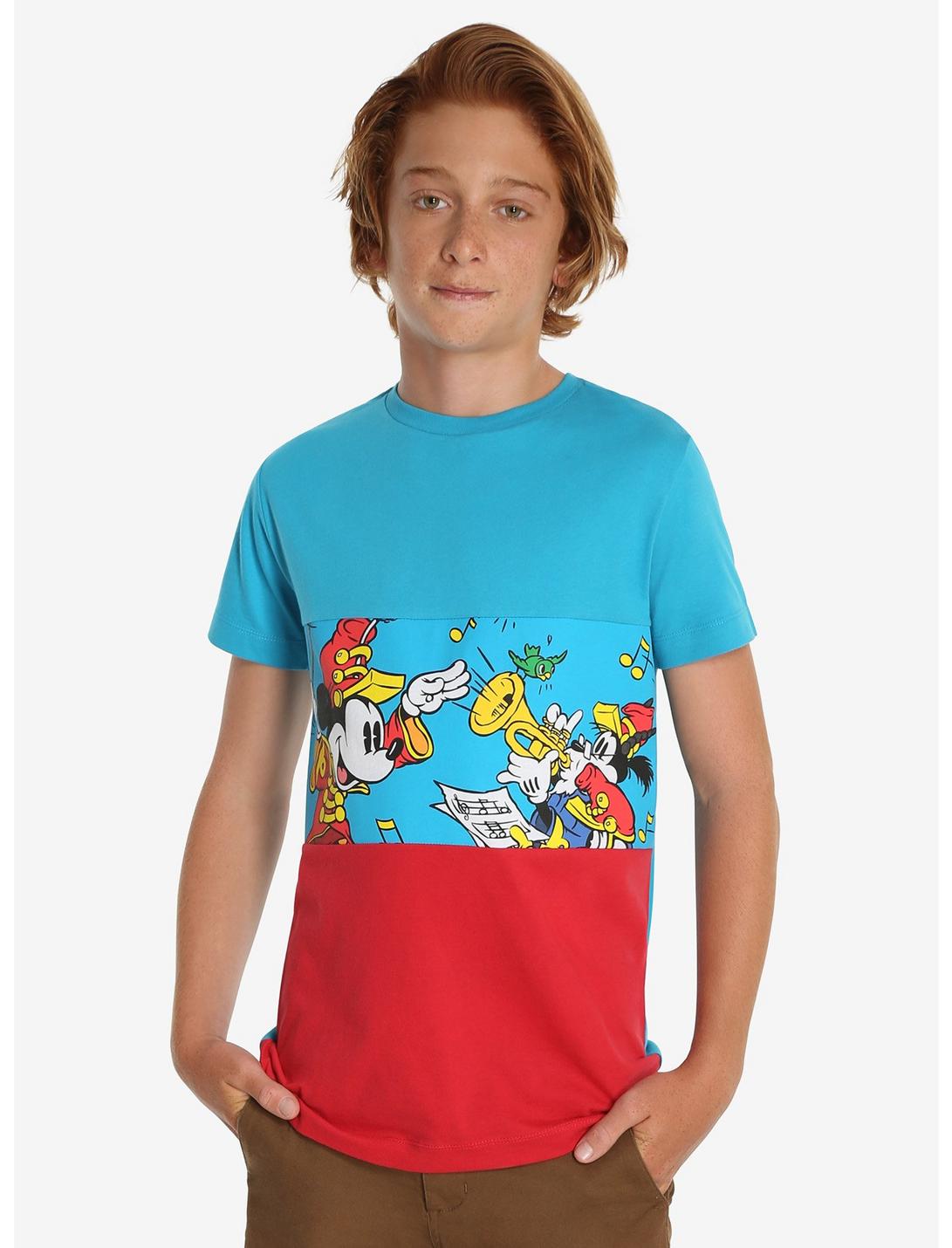 Disney Mickey Mouse Symphony Youth Panel Tee, BLUE, hi-res