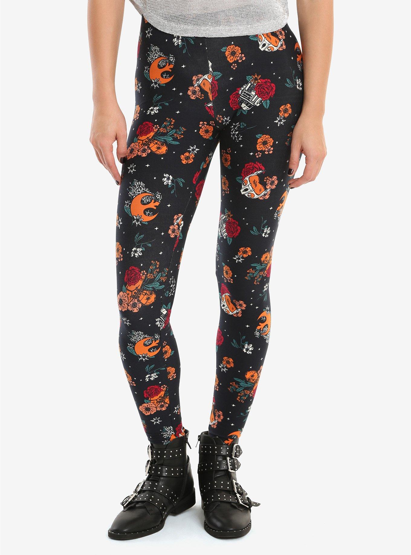 Her Universe Star Wars Floral Rebel Leggings, MULTI, hi-res