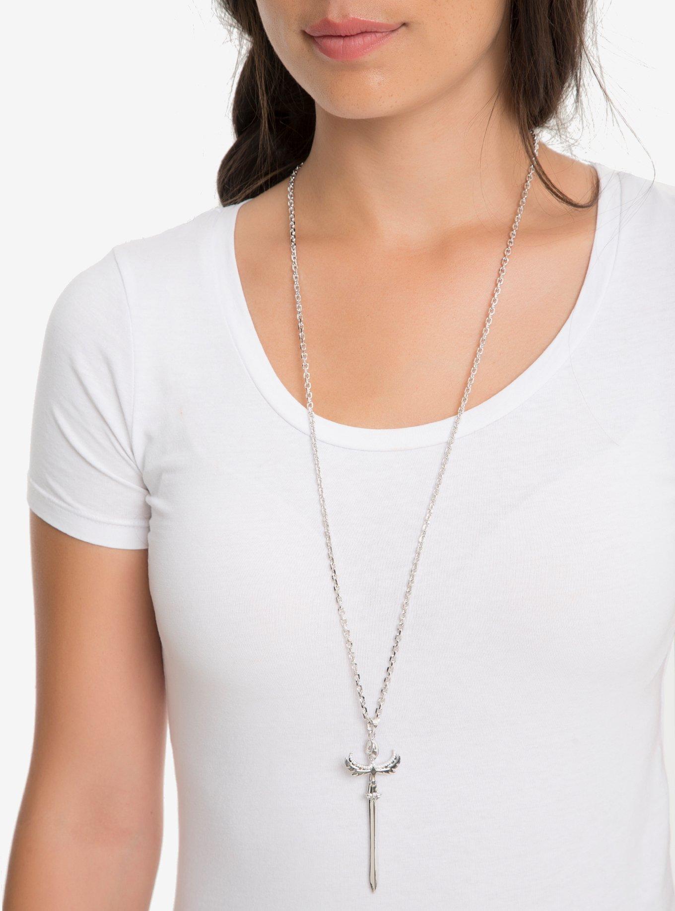 Love And Madness DC Comics Wonder Woman Silver Sword Of Athena Necklace, , hi-res