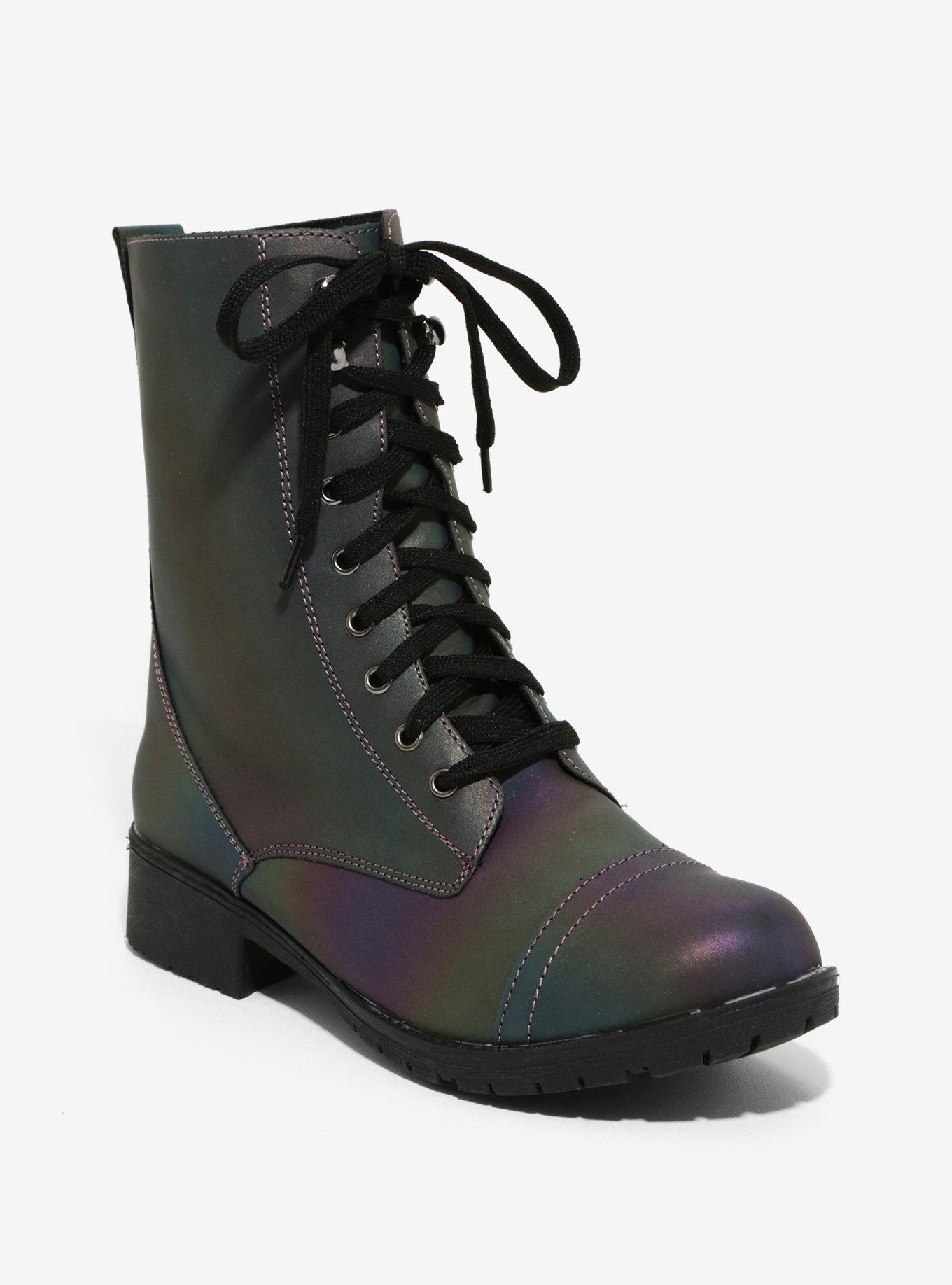 Reflective Combat Boots, MULTI, hi-res