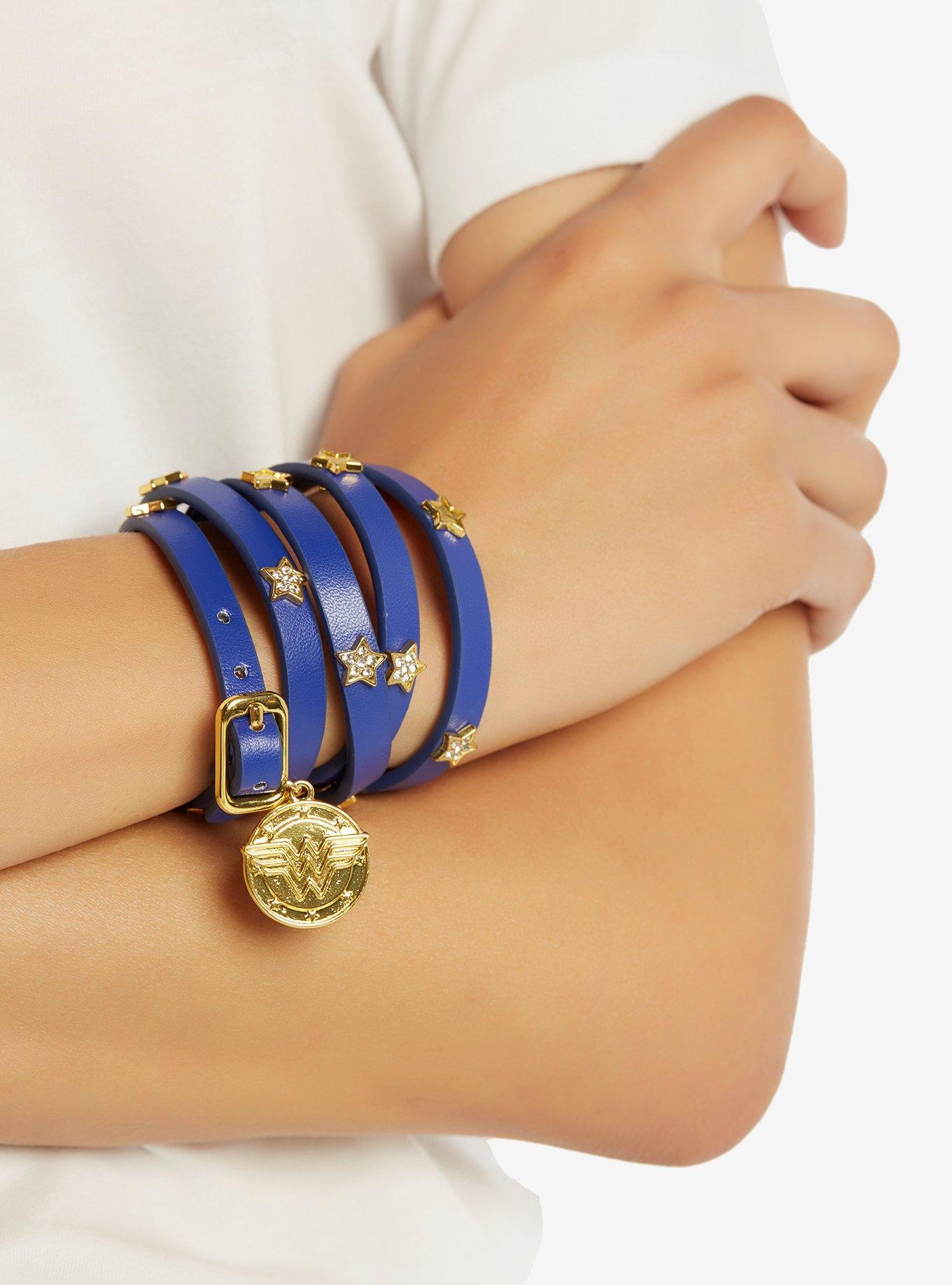 Love And Madness DC Comics Wonder Woman Blue Wrap Bracelet, , hi-res