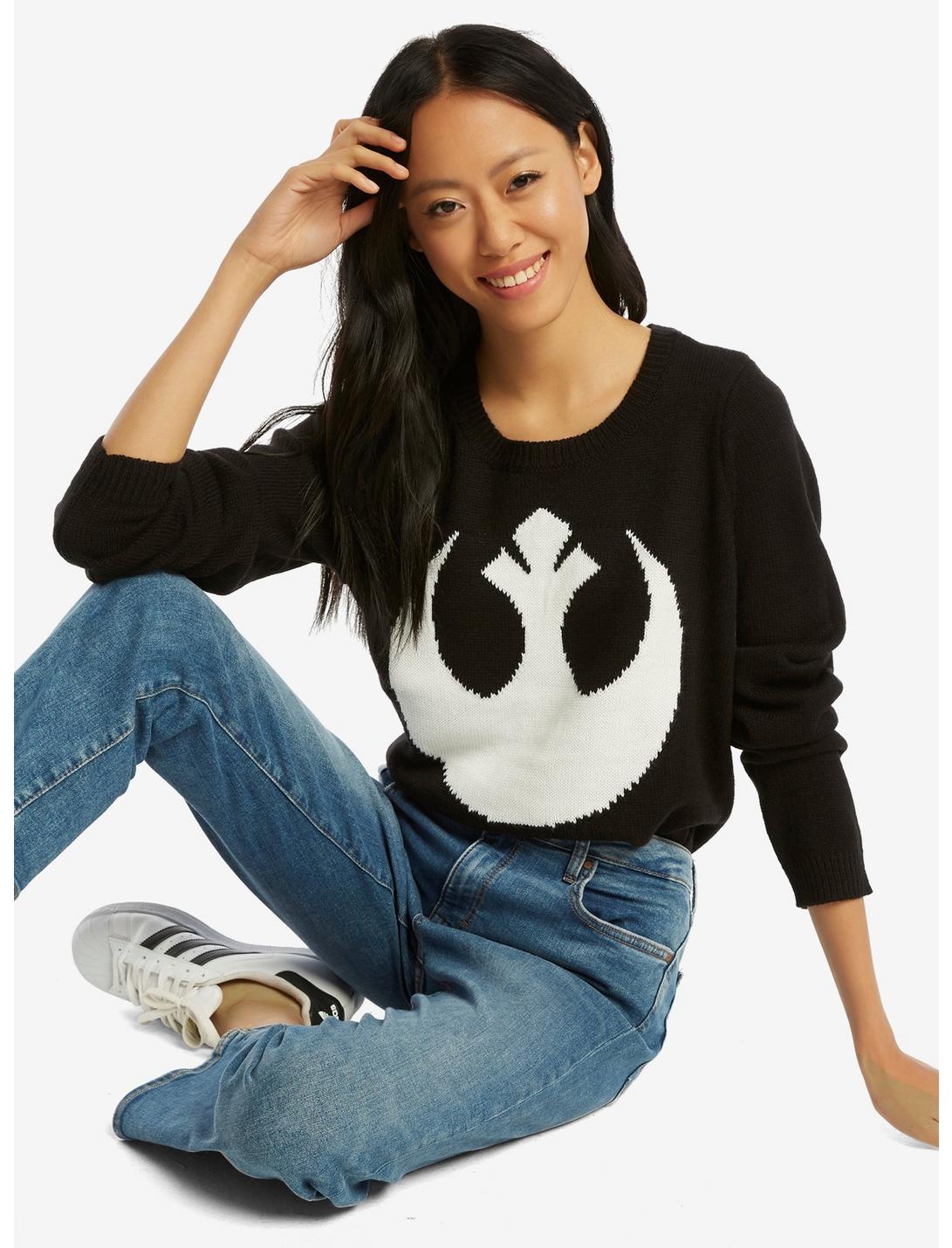 Star Wars Rebel Intarsia Sweater, BLACK, hi-res