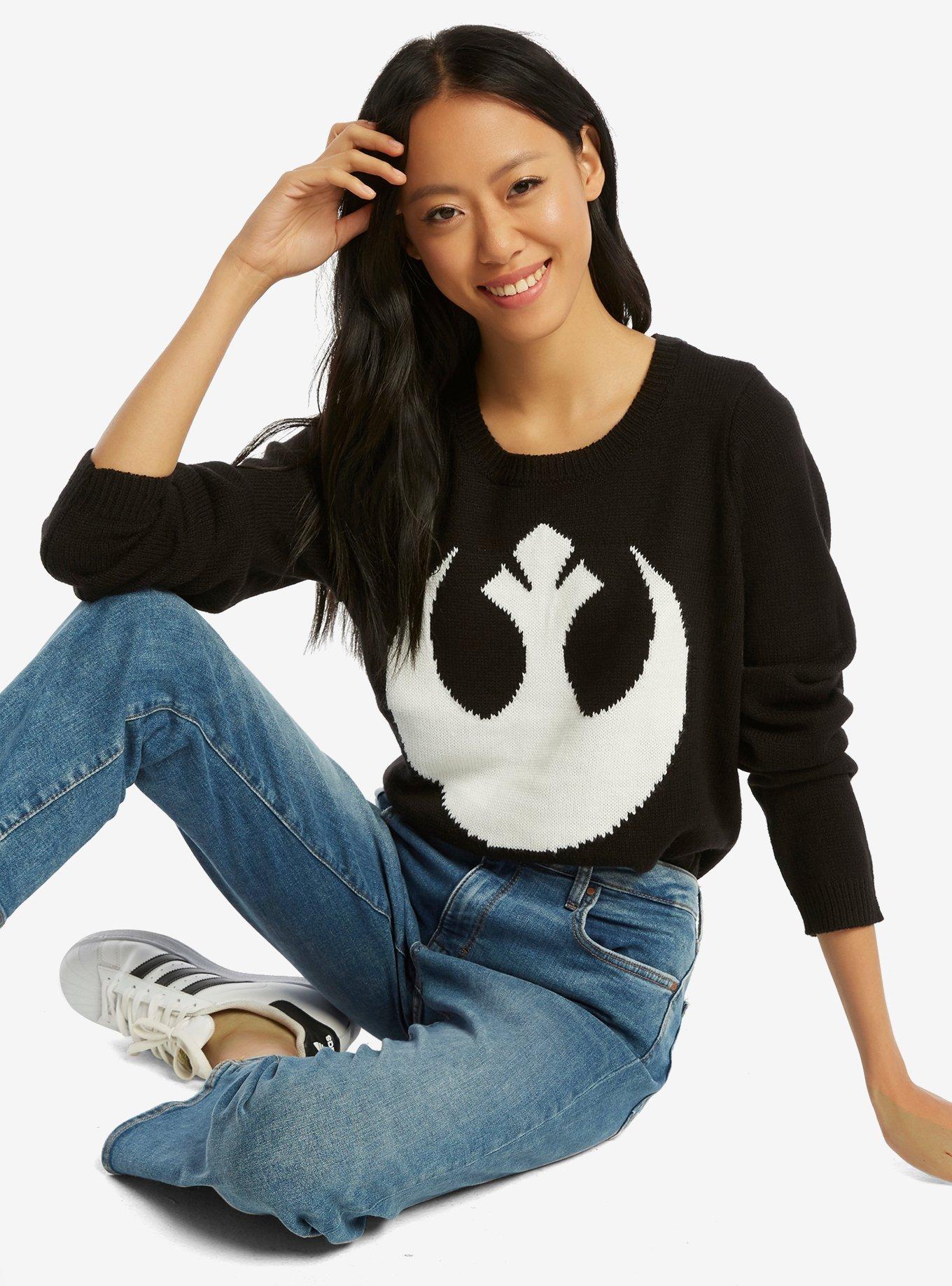 Star Wars Rebel Intarsia Sweater, BLACK, hi-res