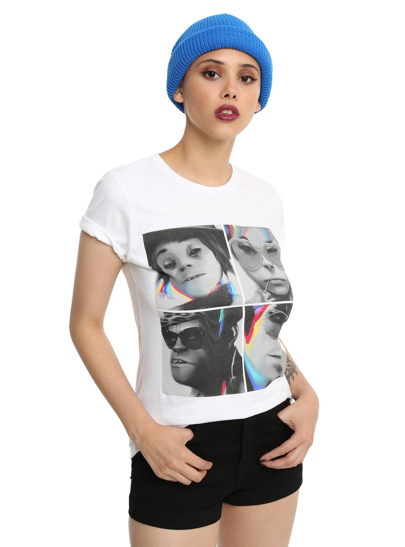 Gorillaz Humanz Blurry Girls T-Shirt, WHITE, hi-res