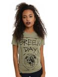 Green Day Grenade Logo Girls T-Shirt, OLIVE, hi-res