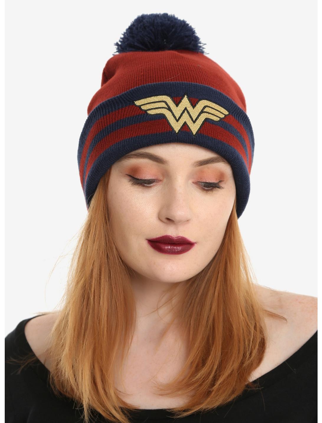 DC Comics Wonder Woman Pom Beanie, , hi-res
