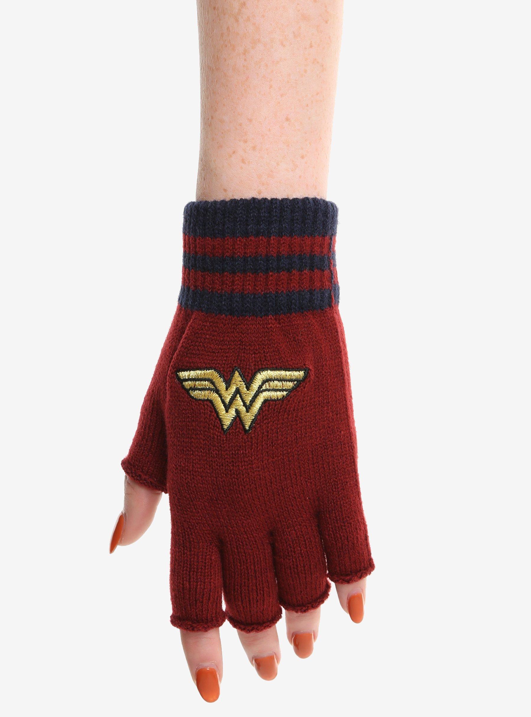 DC Comics Wonder Woman Fingerless Gloves, , hi-res