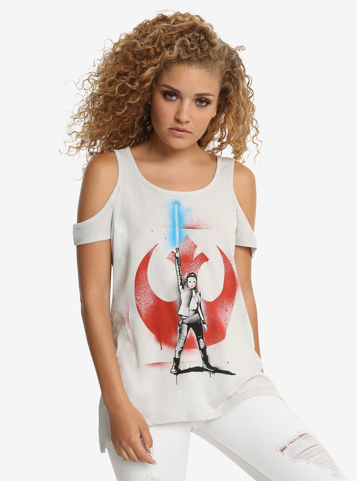 Star Wars: The Last Jedi Rey Resistance Cold Shoulder Top, MULTI, hi-res