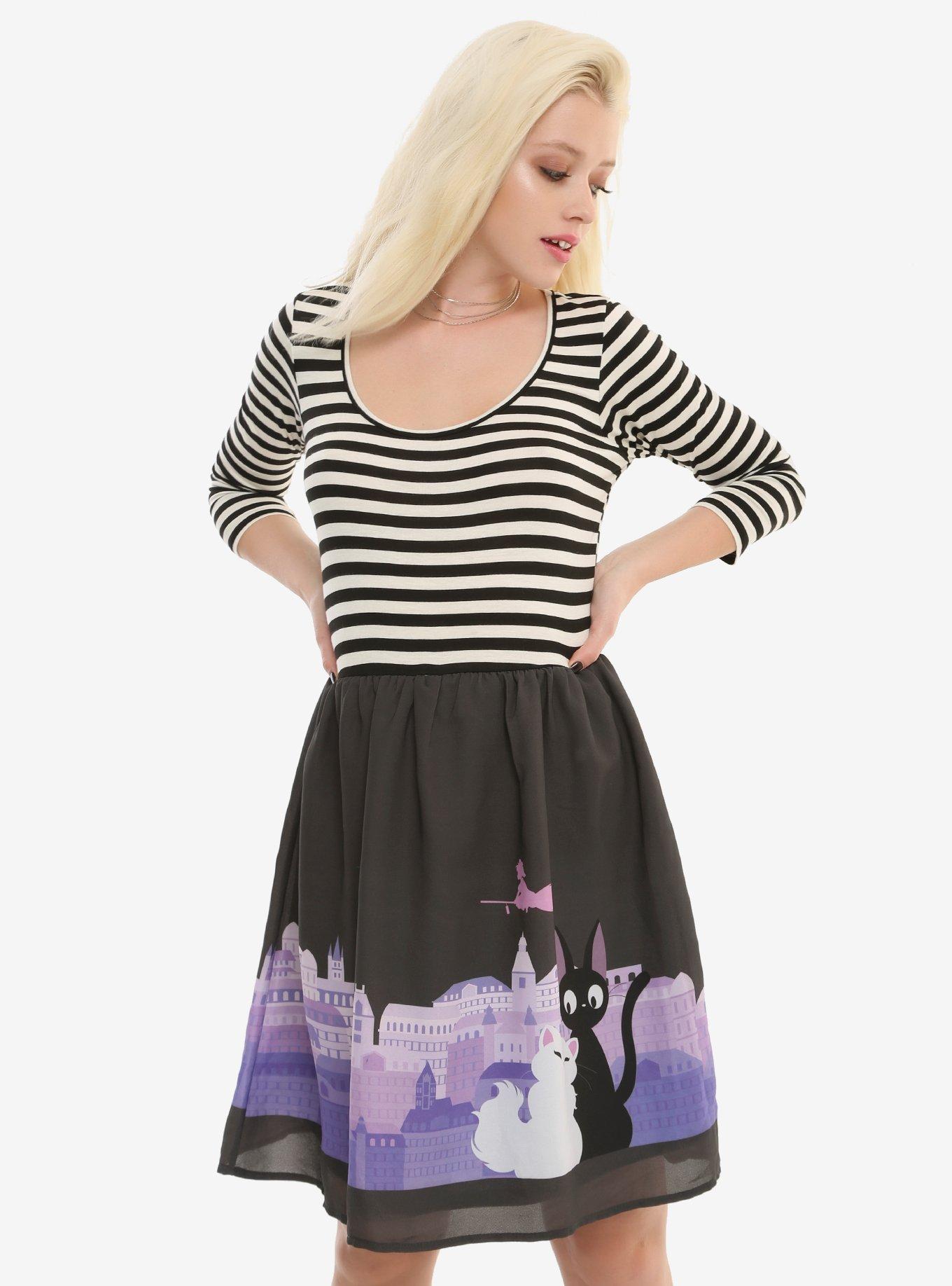 Her Universe Studio Ghibil Kiki's Delivery Service Striped Top Dress, MULTI, hi-res