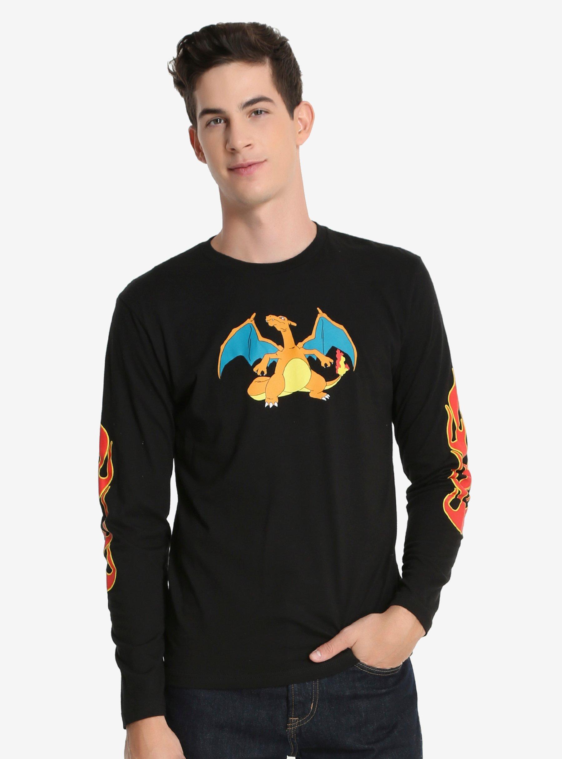 Pokémon Charizard Fire Long Sleeve T-Shirt, BLACK, hi-res