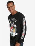 Animaniacs Checkered Long-Sleeve T-Shirt, BLACK, hi-res
