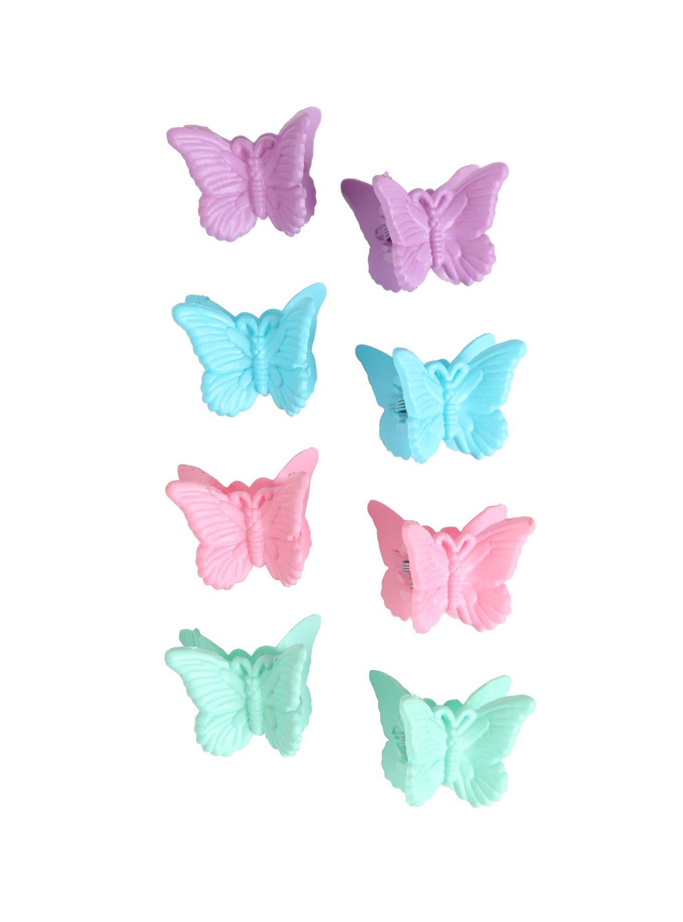 Pastel Butterfly Clips Hot Topic
