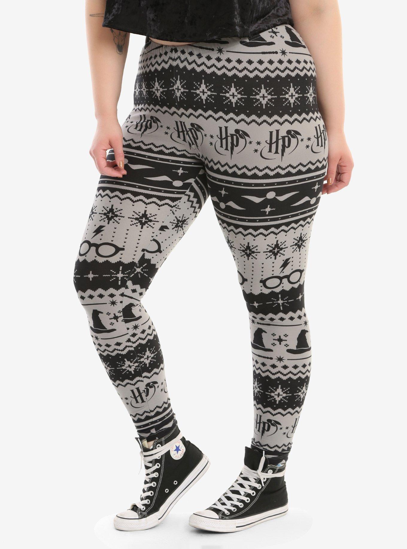 Harry Potter Fair Isle Leggings Plus Size, MULTI, hi-res