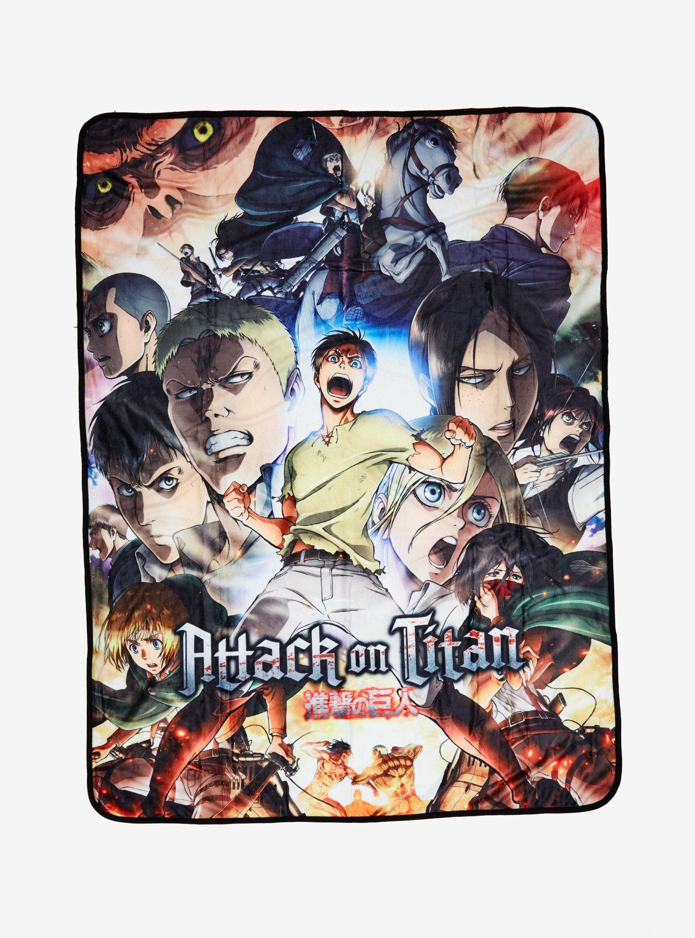 Attack on titan blanket hot topic sale