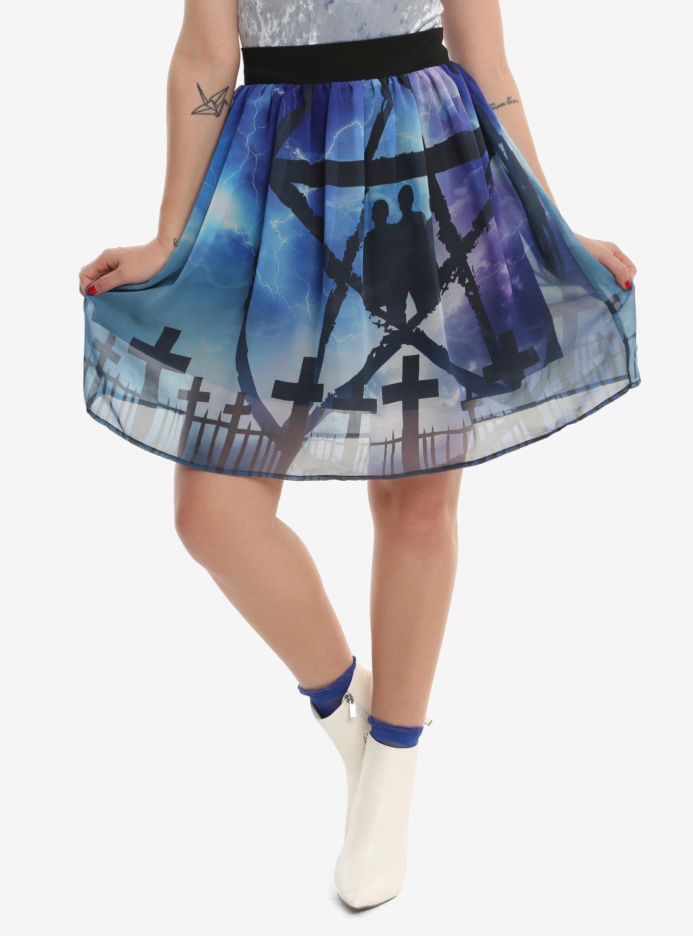 Supernatural Silhouette Chiffon Skirt, MULTI, hi-res