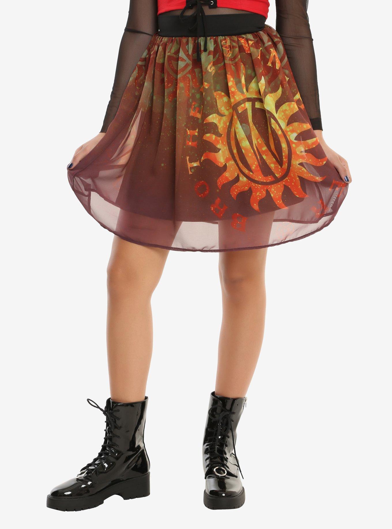 Supernatural Winchester Brothers Chiffon Skirt, MULTI, hi-res