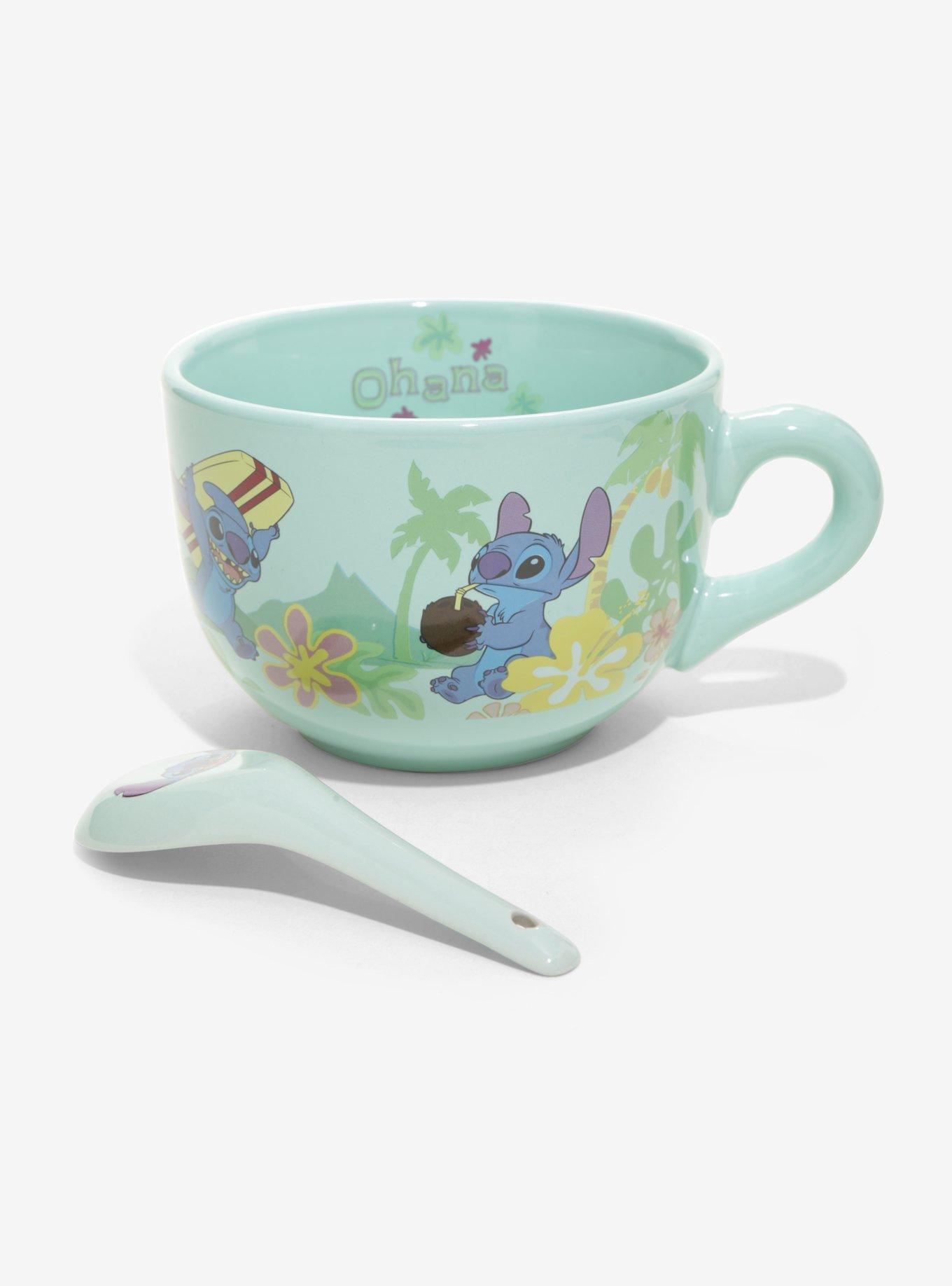 Disney Lilo & Stitch Floral Soup Mug With Spoon, , hi-res